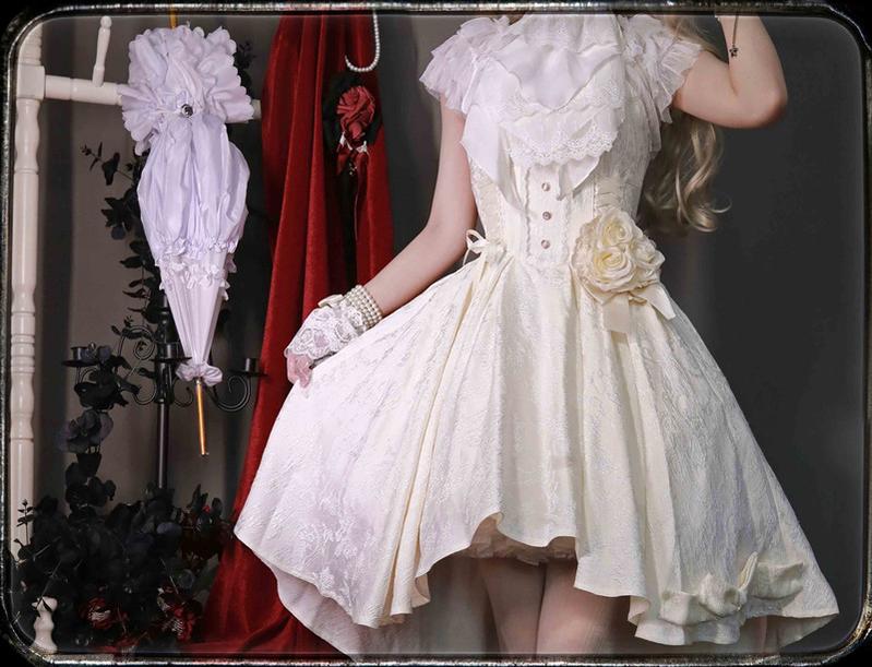 Strawberry Duck - Gothic Lolita Dress White Lolita JSK