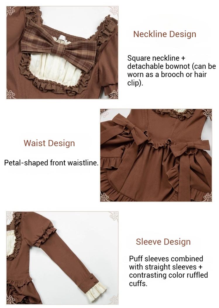 With PUJI - Oak Hymn - Classic Lolita Plaid OP Suit, Side Zipper