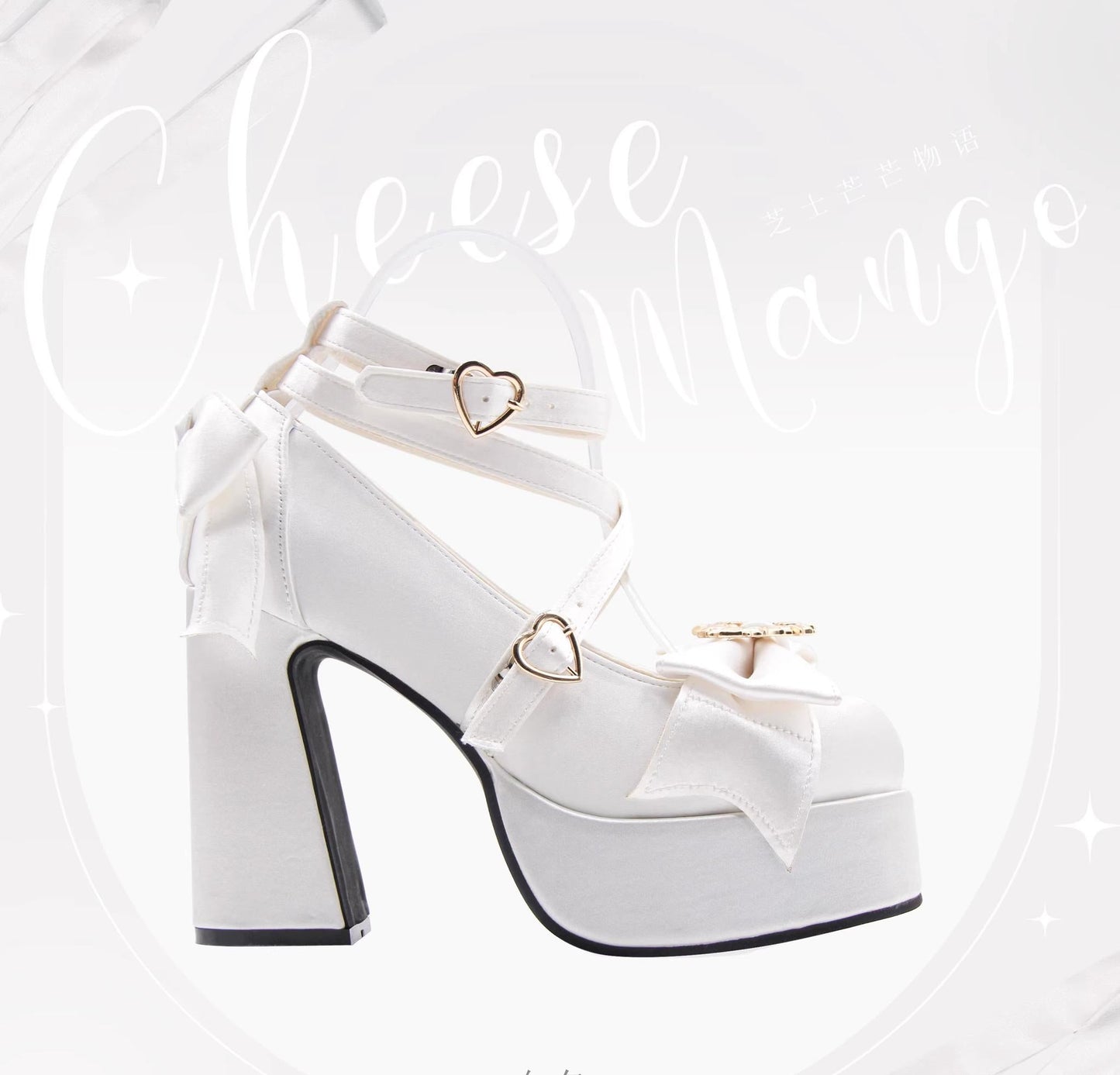 Cheesecake - Mousse Heart - Sweet Lolita High Heel Shoes Mary Jane Love Heel Shoes