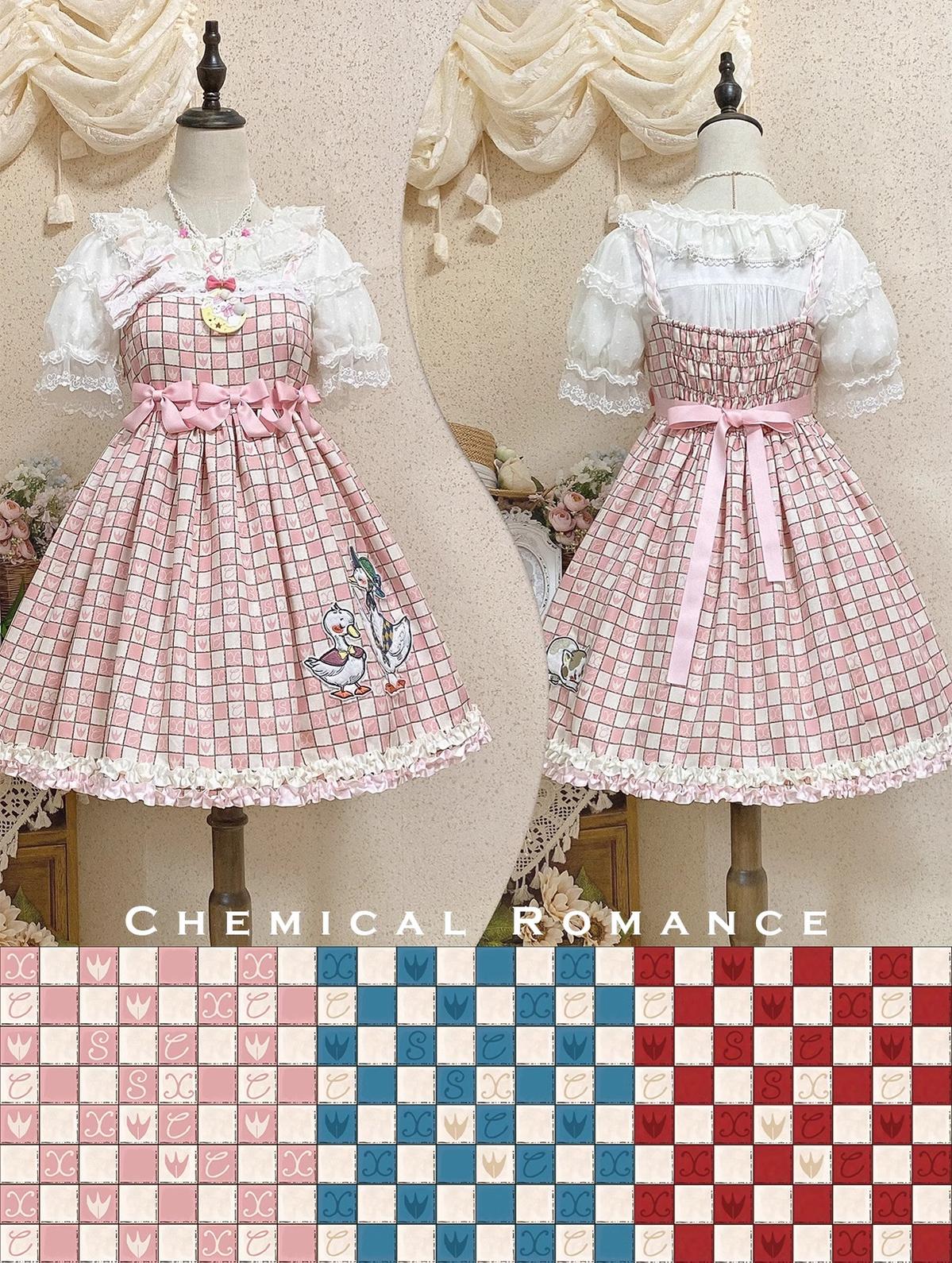 Chemical Romance - Hello Duck - Kawaii Lolita JSK Duck Print Lolita Dress