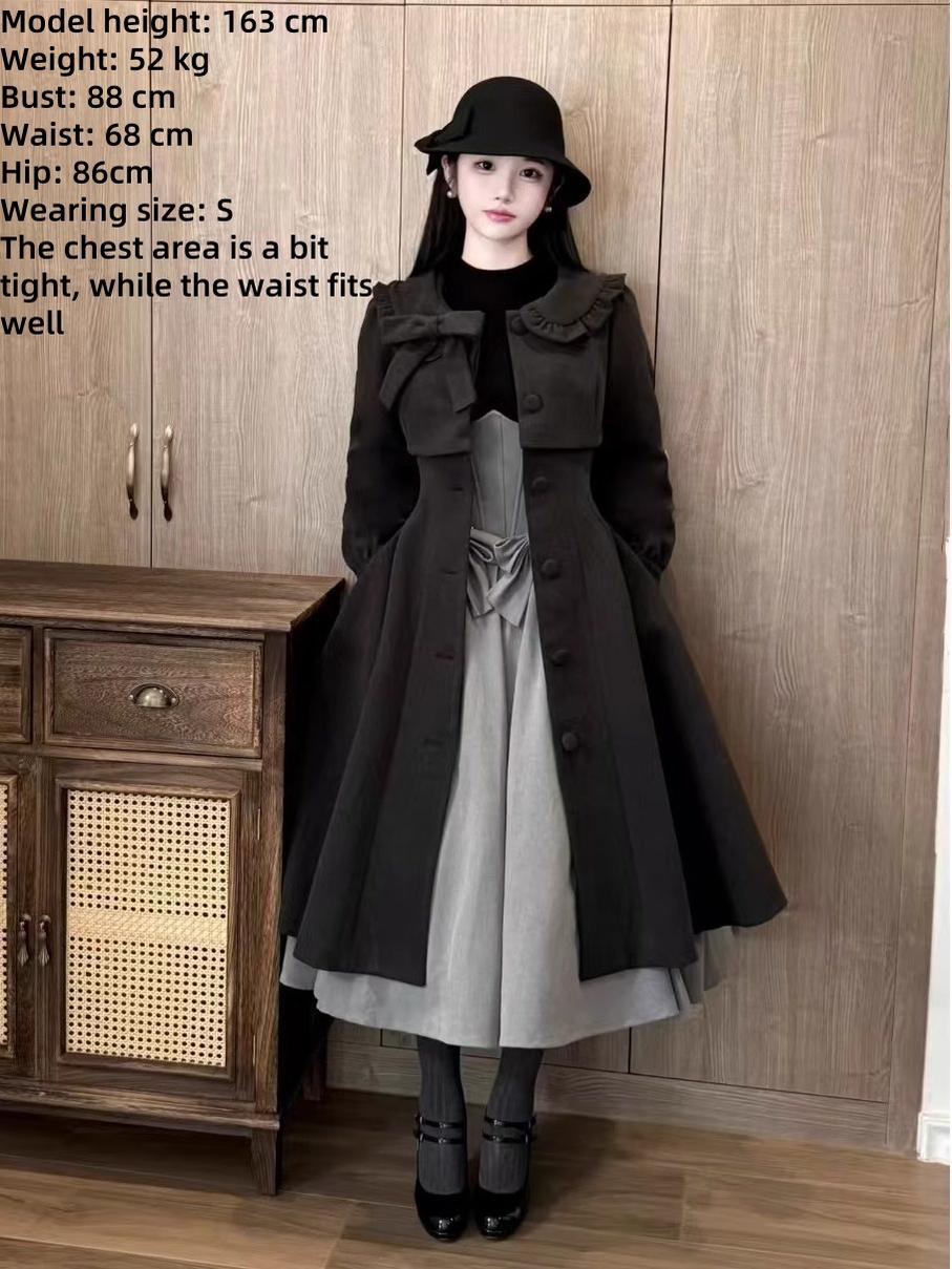 Sweet Wood - Winter Classic Lolita Coat Suit Woolen Plus Size Outerwear