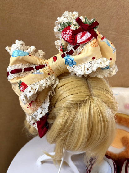 DreamWhale - Showa Dessert Showcase - Kawaii Lolita Dress Suit Pudding-Inspired JSK/Salopette