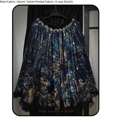 Susin Lolita - Night Traveler - Gothic Lolita Skirt Long Coat Long-Sleeved Shirt and Bustier