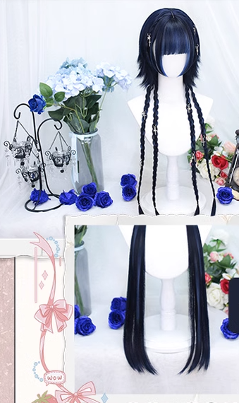 Dalao Home - Moon Night - Lolita Highlights Bang Short Wigs