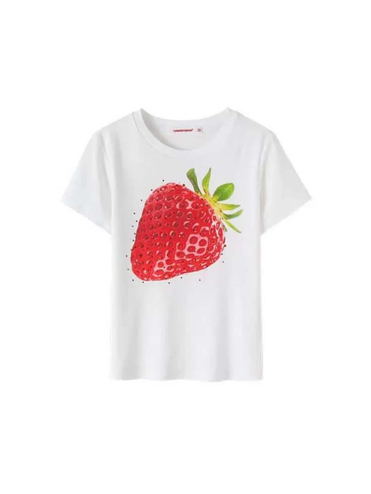 Summer Fruit Printed Loose T-Shirt【s0000009137】