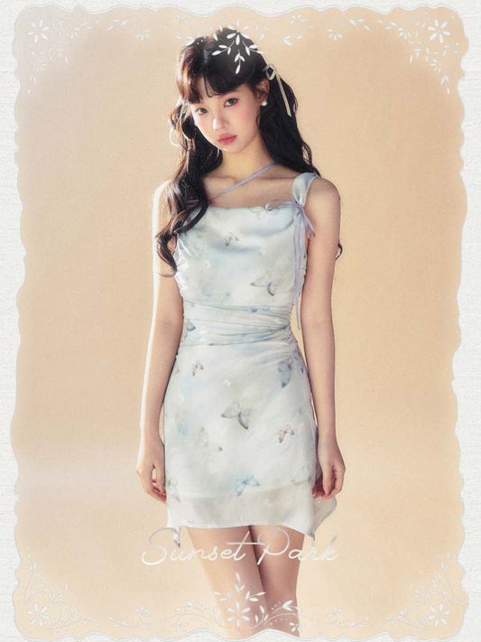 Butterfly Gather Suspender Dress【s0000008065】