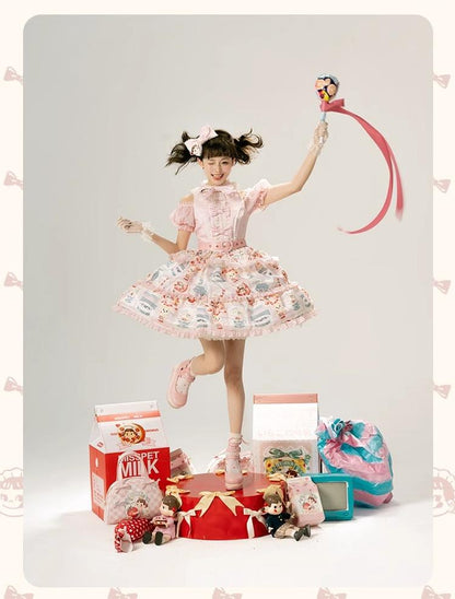 Summer Fairy - IP Collab Kawaii Lolita Dresses OP Home Wear Salopette Cardigan SK