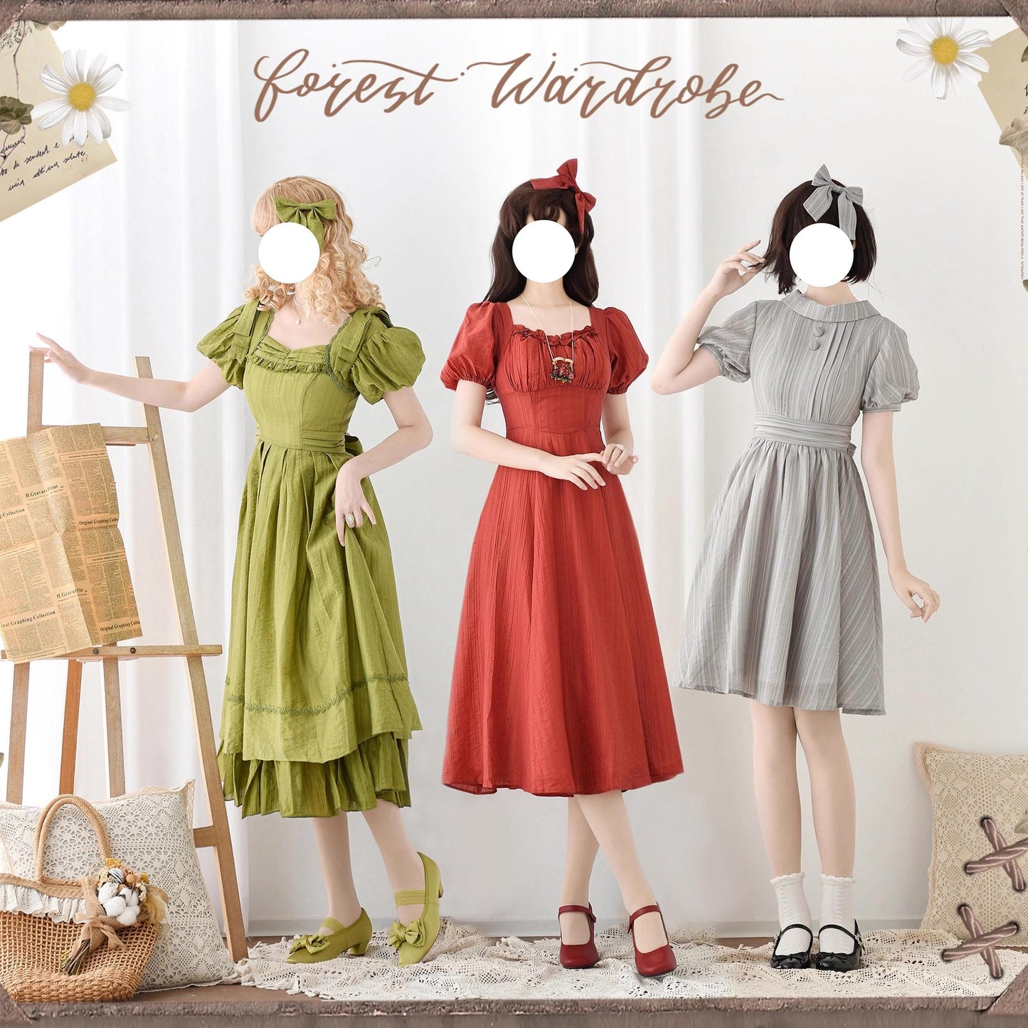 Forest Wardrobe - Forest Gallery - Classic Lolita OP Dress Vintage Cake Tail Dress