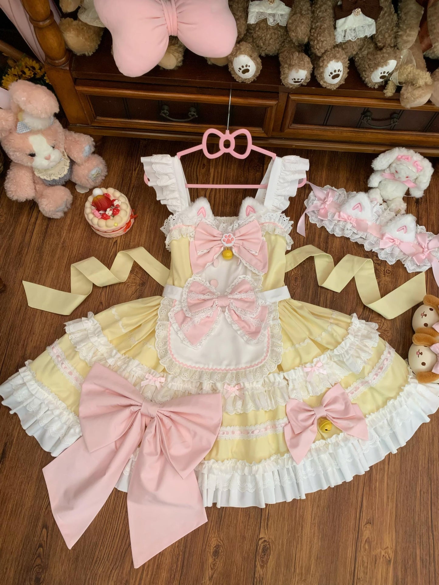 Sugar Girl - MeowRin SweetMaid - Sweet Lolita JSK, Adjustable Straps