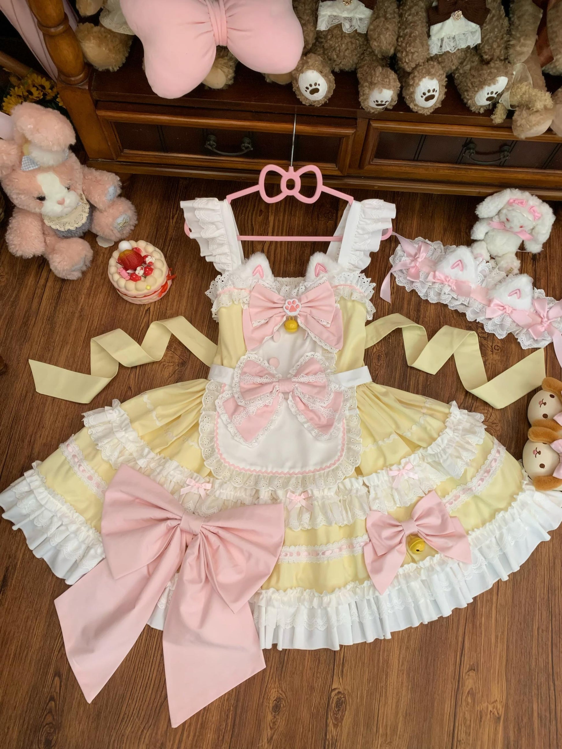Sugar Girl - MeowRin SweetMaid - Sweet Lolita JSK, Adjustable Straps