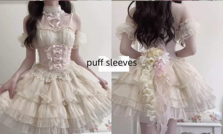 Original Design - Heart Flutter Love - Sweet Lolita Accessoriy Set and Inner Wear Multicolors