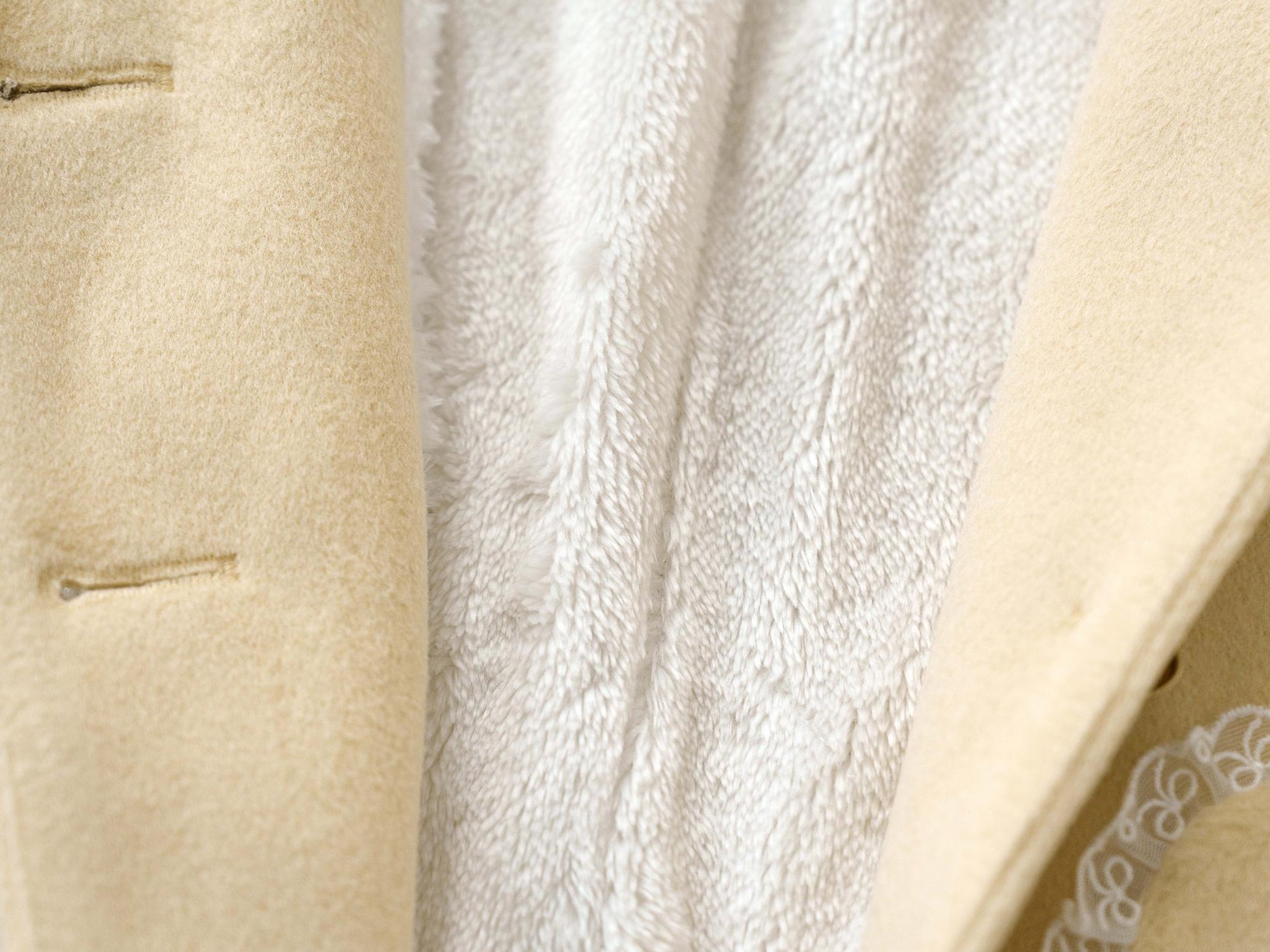 Dream Magic Box - Milk Puff - Winter Fleece-lined Sweet Lolita Coat, Detachable Collar