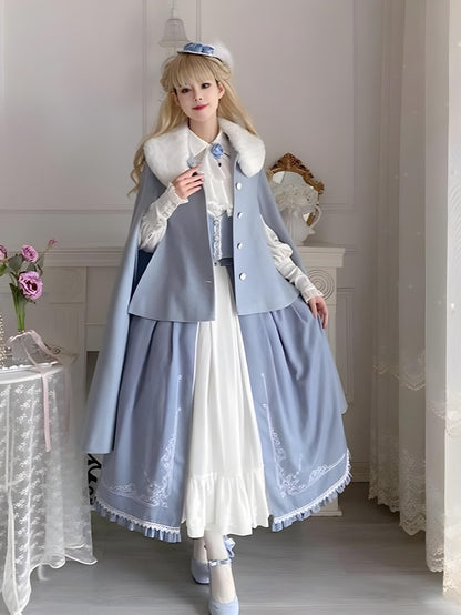 Polyhymnia - Miss Leisha - Classic Lolita Skirt Set Elegant Winter Cape