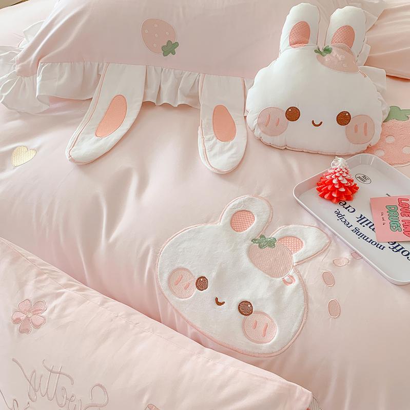 MiLL - Kawaii Lolita Rabbit Print Bedding Lolita Bedroom Set