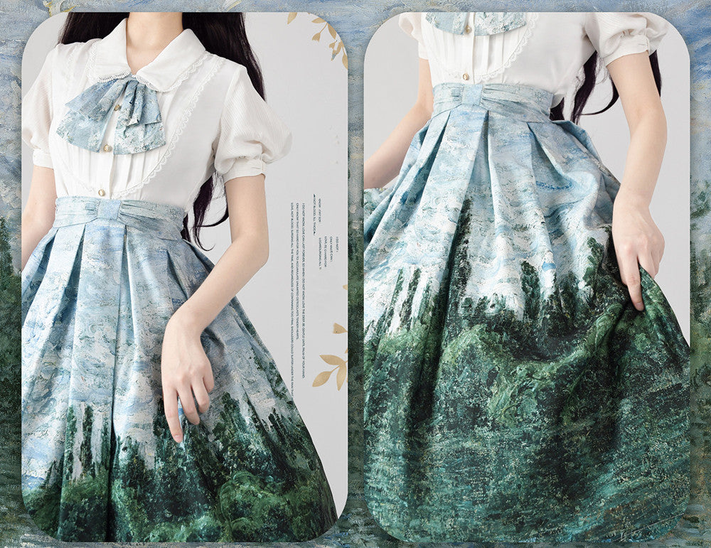 Forest Wardrobe - Daily Lolita SK, Retro Classic Monet Oil Painting