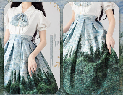 Forest Wardrobe - Daily Lolita SK, Retro Classic Monet Oil Painting