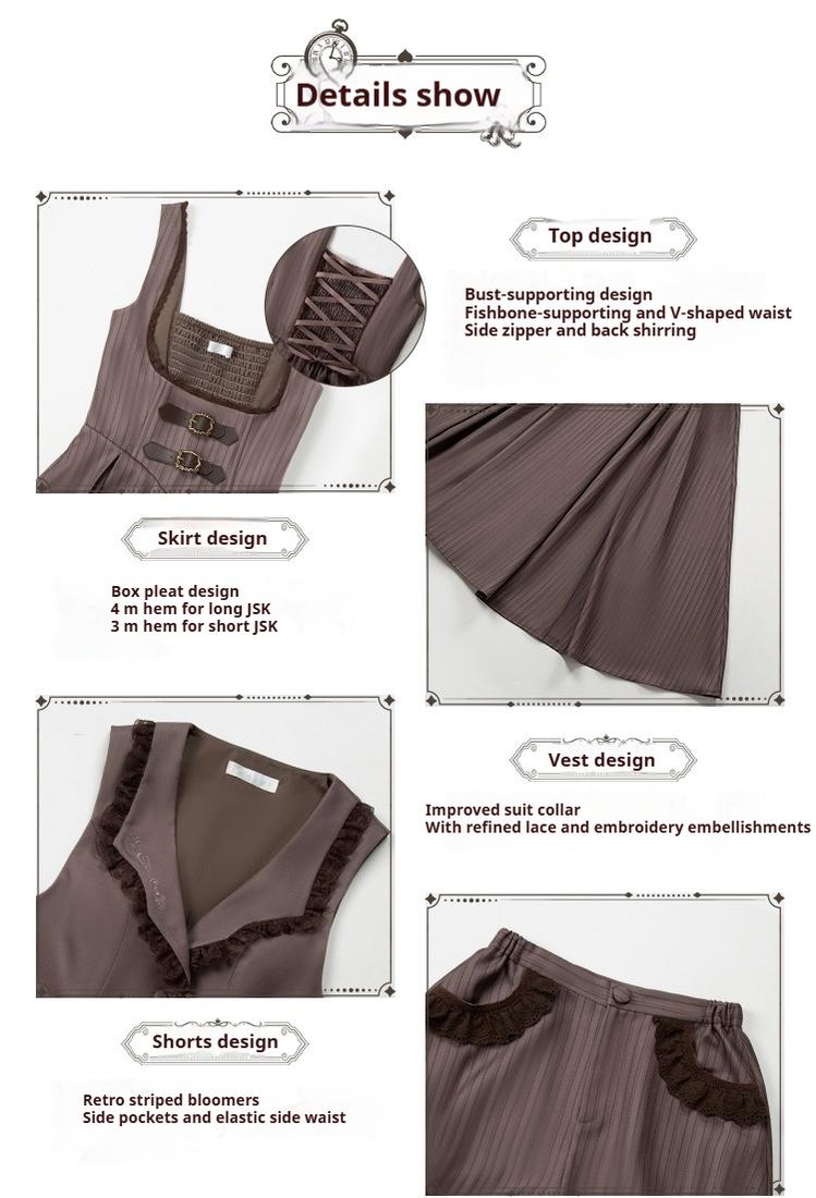 With PUJI - Ouji Lolita Shirt Bust-supporting JSK Dress