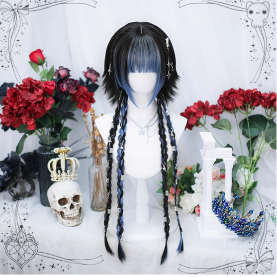 Dalao Home - Moon Night - Lolita Highlights Bang Short Wigs