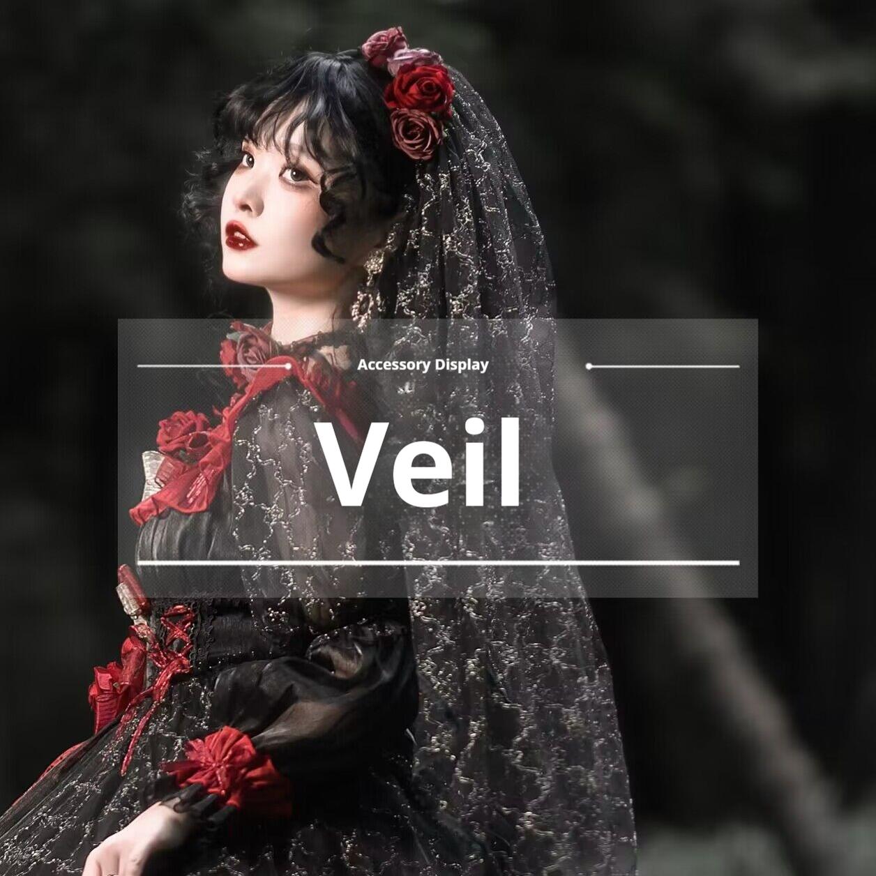 Uncle's Workshop - Night of Berea - Gothic Lolita OP Black and Red Lolita Dress