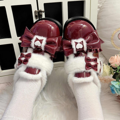 Puyuemeng - Cozy Cake - Winter Warm-lined Sweet Lolita Platform Shoes