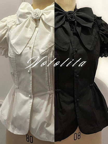 Nololita - Nightingale - Old School Lolita Shirt with Detachable Sleeves