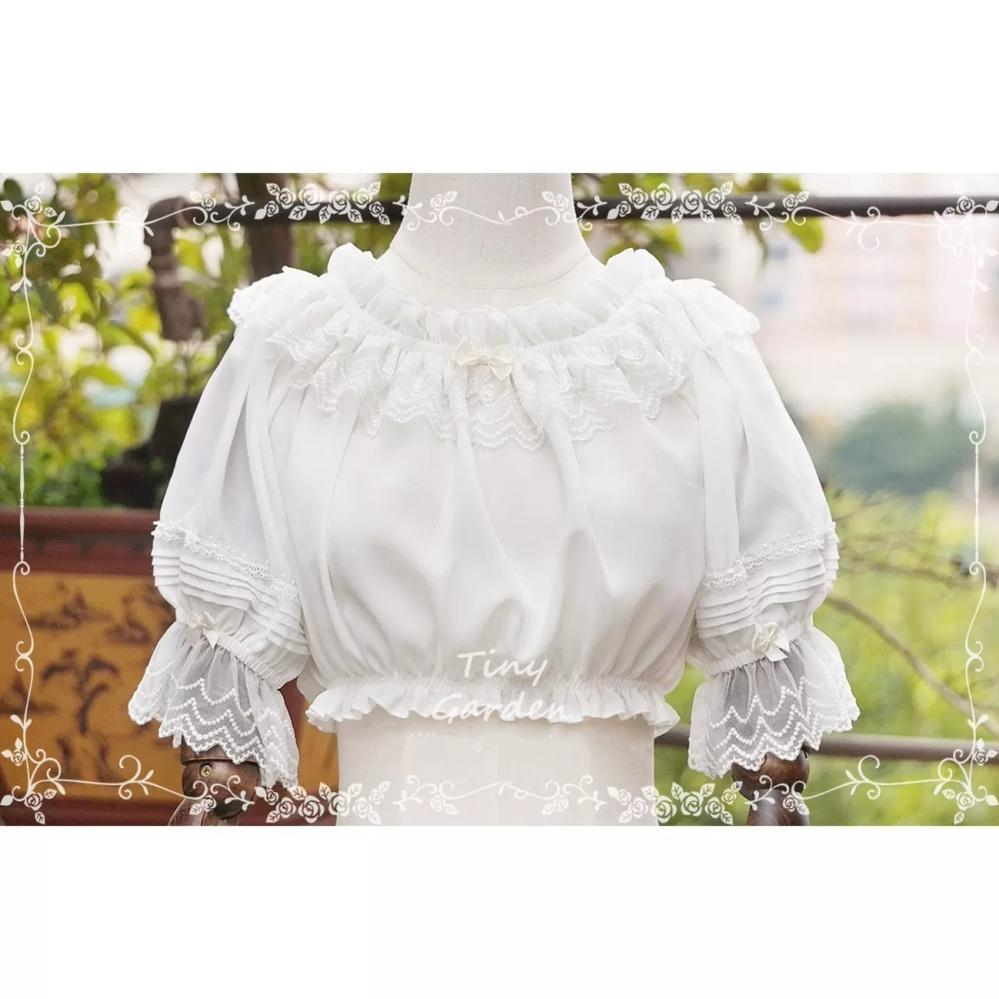 Tiny Garden - Retro Summer Chiffon Lolita Shirt