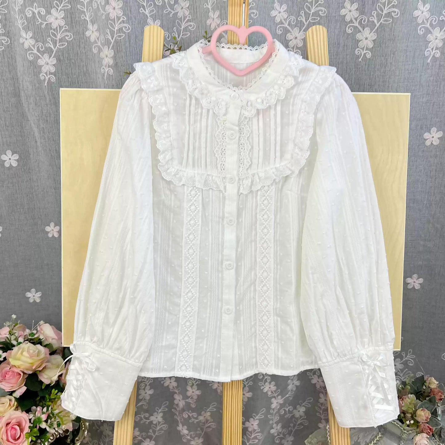 DMFS Lolita - Sweet Lolita Blouse Cotton Summer Short Sleeve Shirt