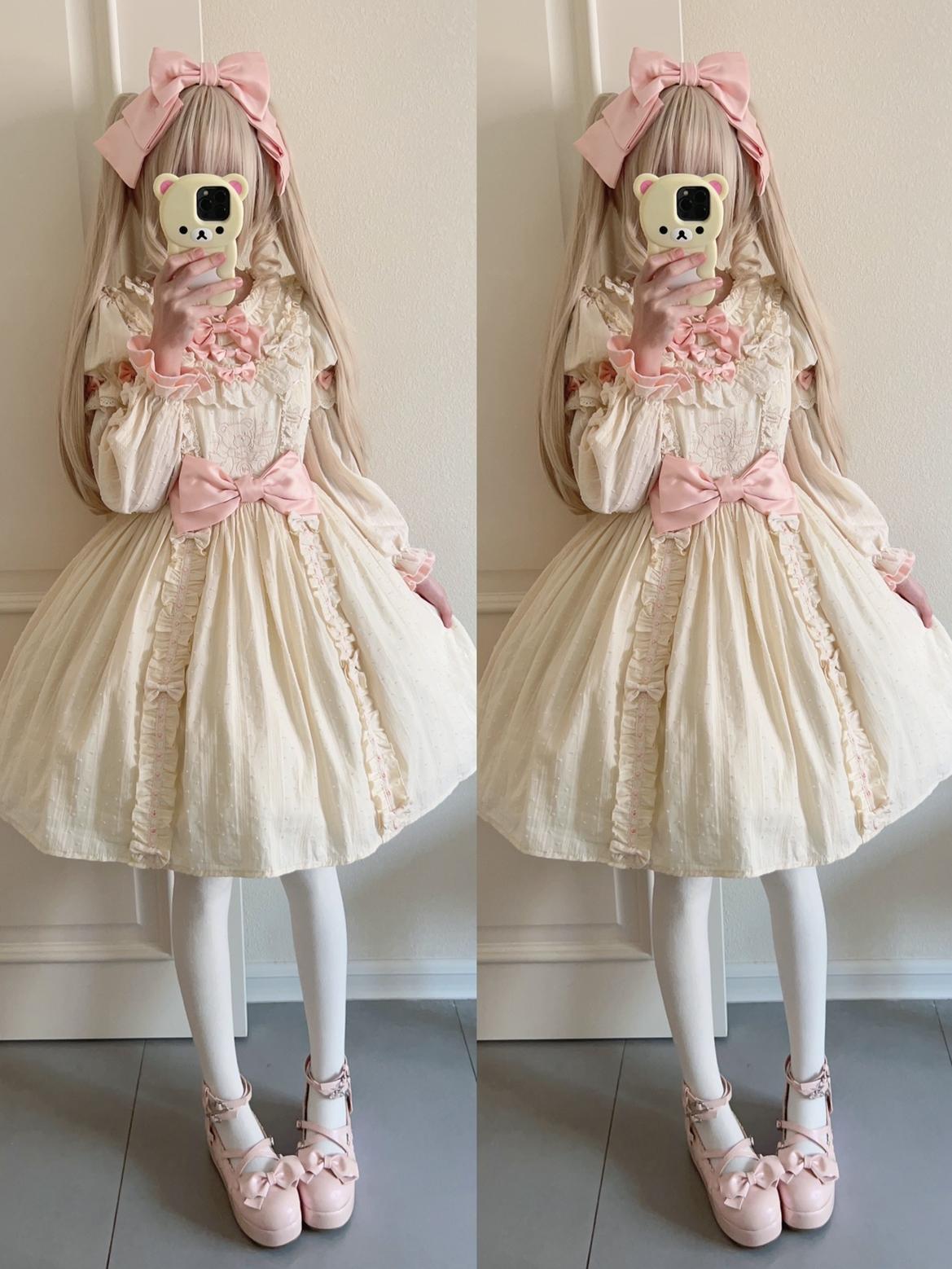 Seventeen Girls - Vintage Sweet Bear - Sweet Lolita OP Fullset Lolita Headdress