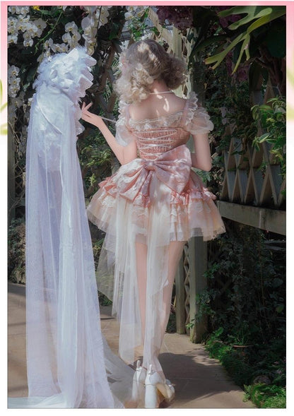 ZhiJinYuan - Fleeting Dreams - Ballet Style Sweet Lolita Mini JSK with Choker