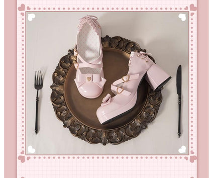 Milk Bun Bunny - Sweet Lolita High Heel Bow Princess Lolita Shoes
