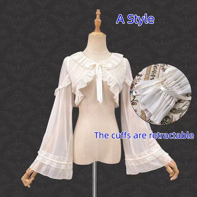 Teddy Bear - Sheer Lolita Cardigan Long Sleeve Lolita Cape Rabbit Ear