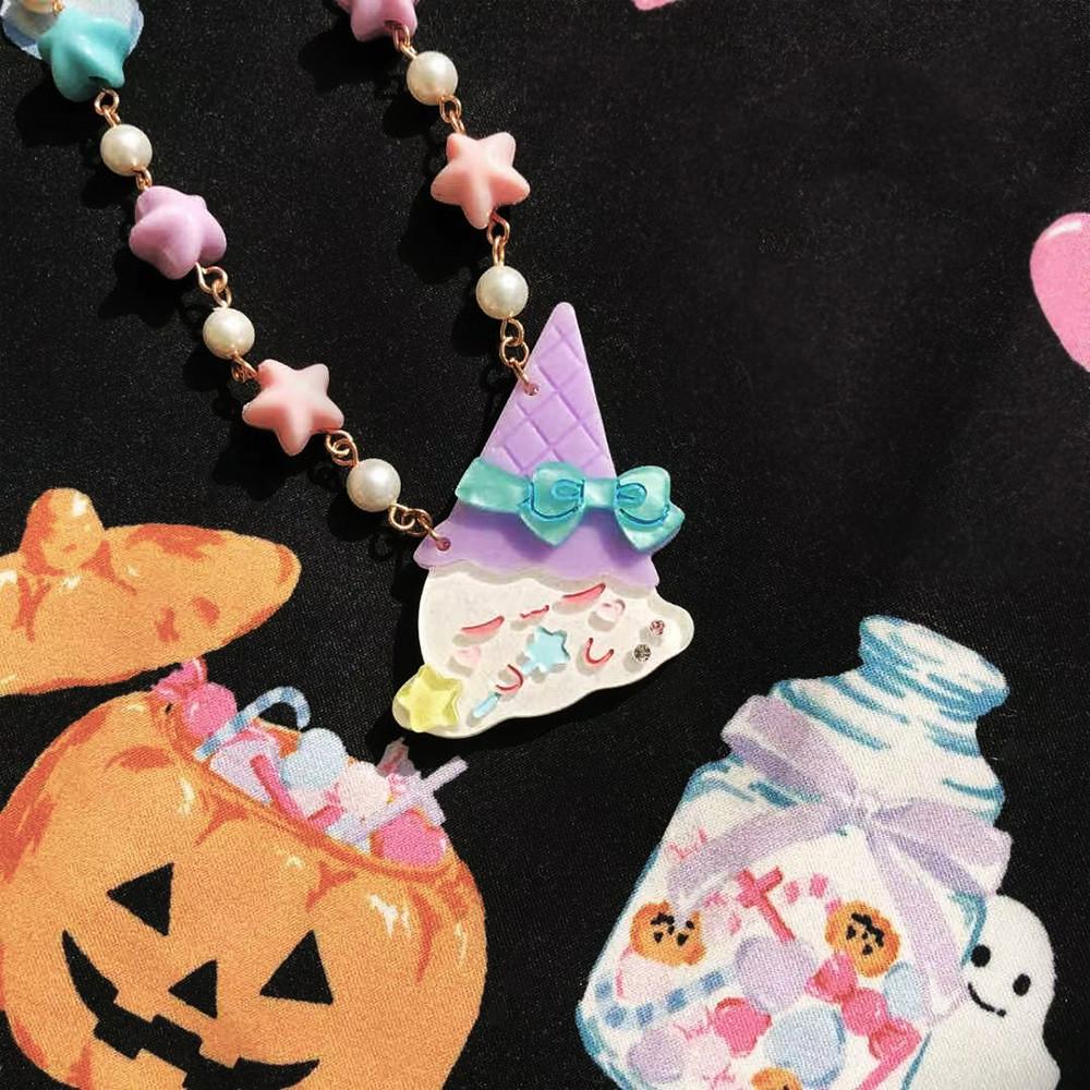 Halloween Alice - Halloween Ice Cream Sweet Short Necklace