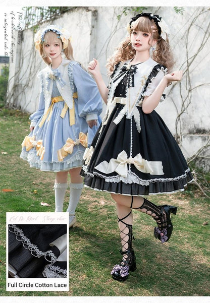 Forest Fluorescent Carps - Sleep Star - Sweet Lolita OP Dress, Long / Short Sleeve
