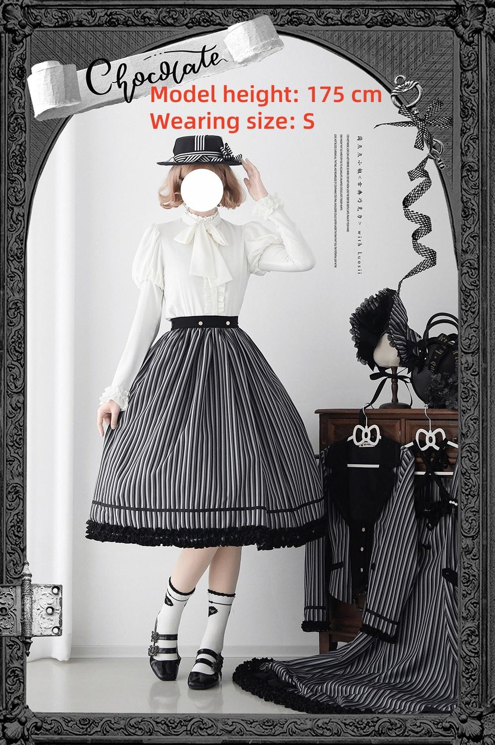 Miss Point - Classical Chocolate - Classic Lolita Blouse Customized Reteo Lolita Shirt