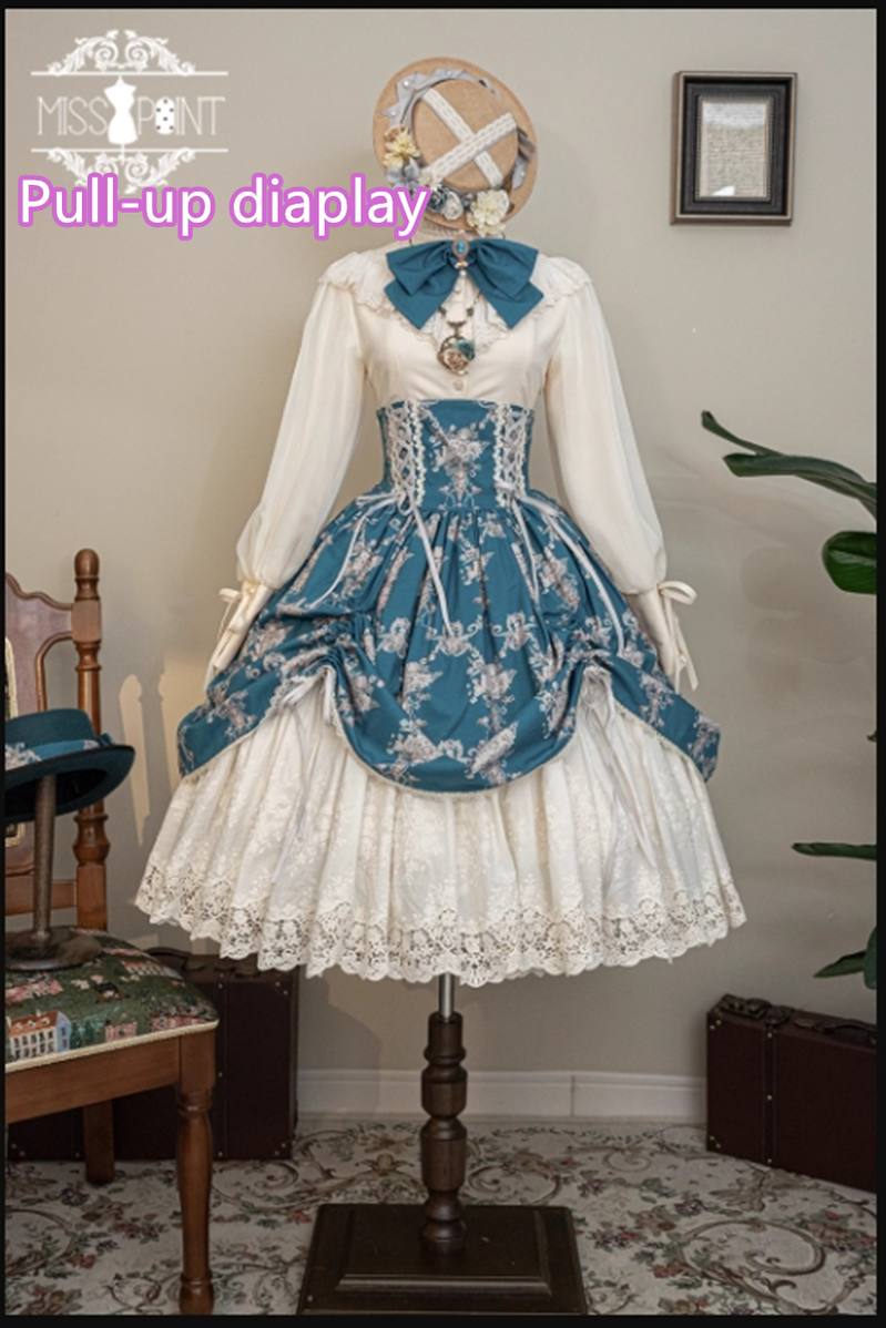 Miss Point - Customized Vintage Lolita Skirt Elegant Pullover Fishbone SK