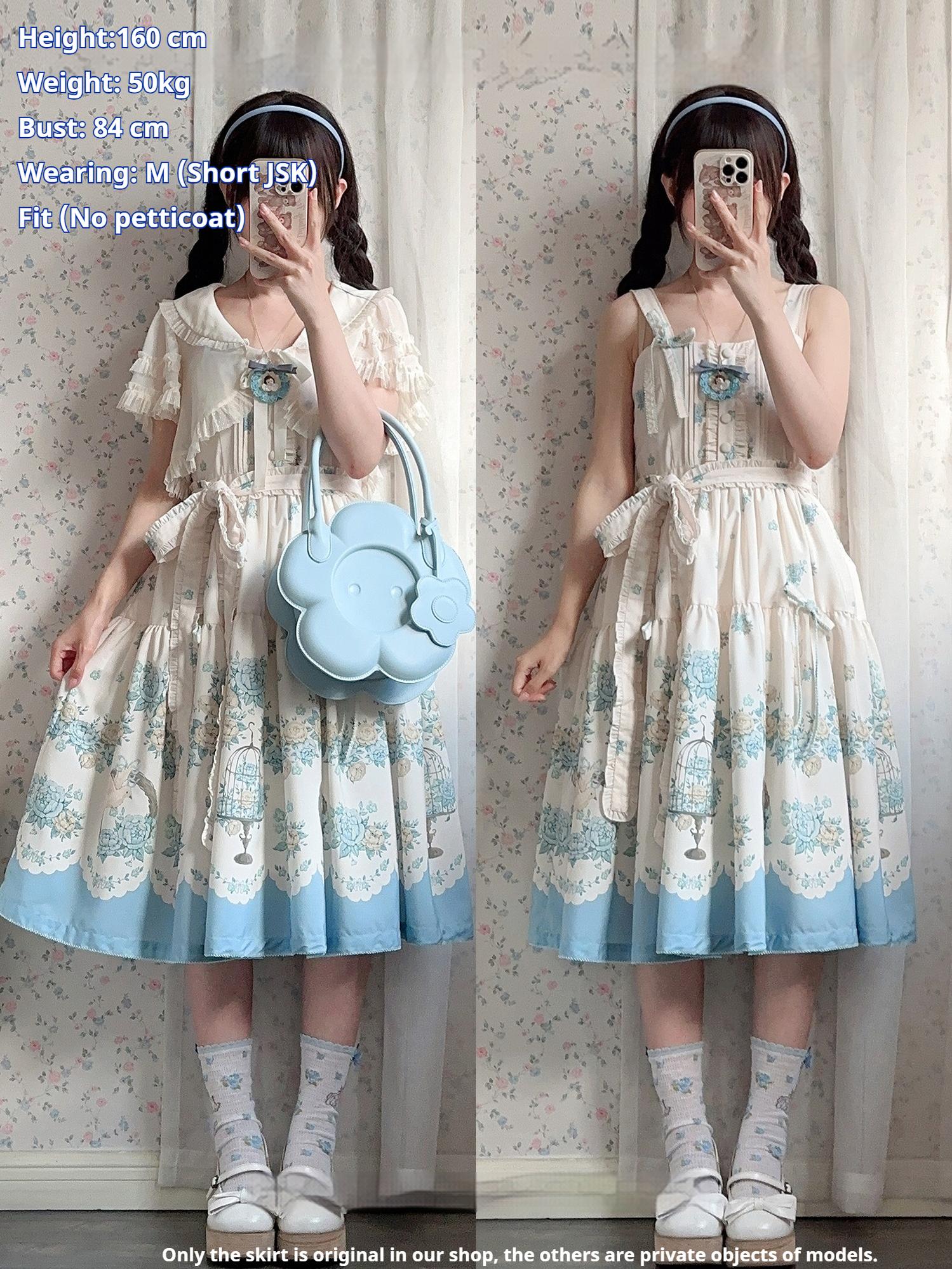 DreamWhale - Floral and Bird Series - Classic Lolita JSK Suit Floral Print Dress