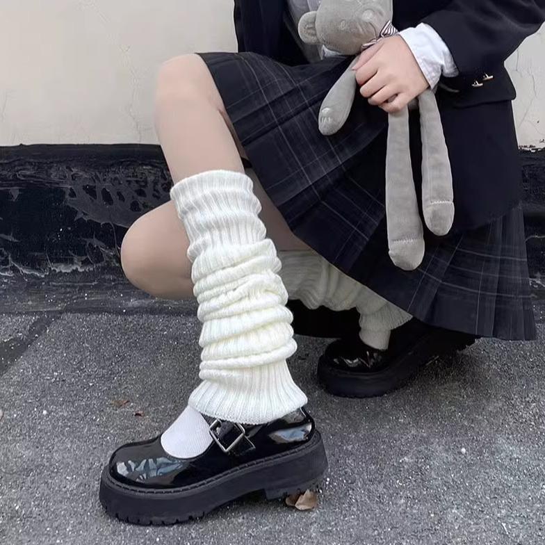 Hua Nai Cat - Winter Lolita Long Socks Knit Thigh-High Foot Covers