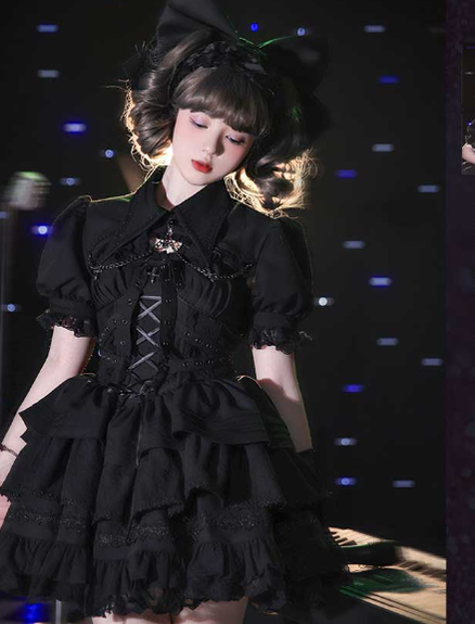OCELOT - Contract Cross - Gothic Sweet Lolita Short Dress