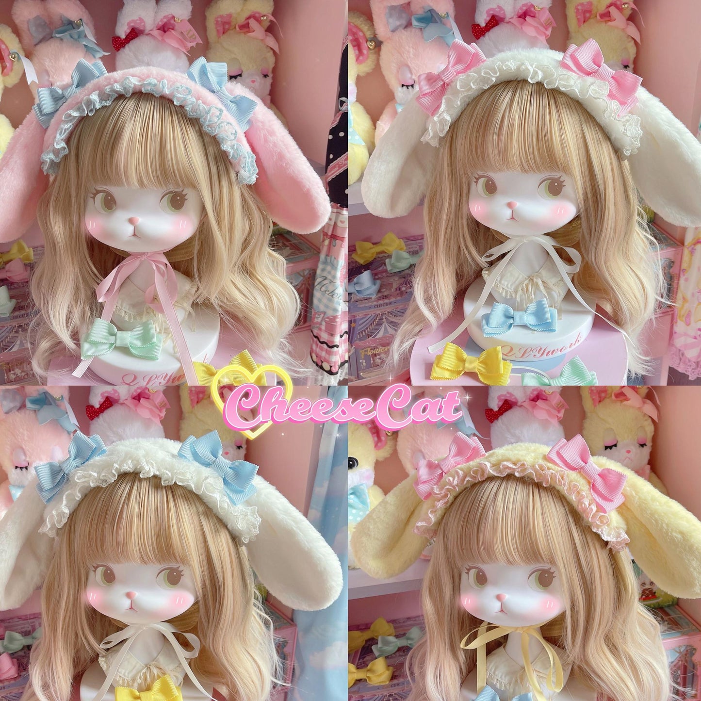 Cheese Cat - Fluffy Lop-Eared Bunny Sweet Lolita Hairband