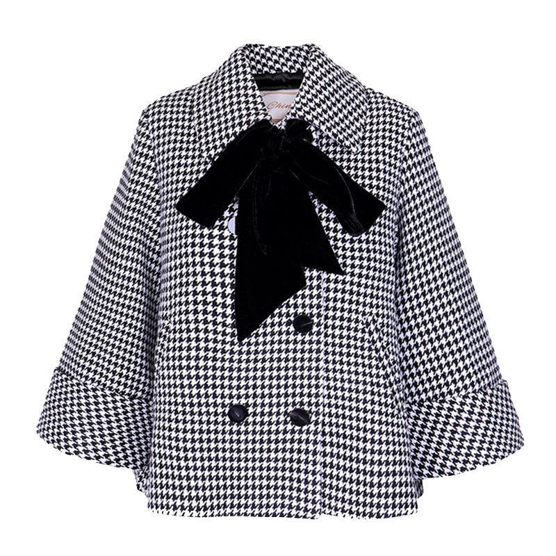 Houndstooth Plaid Classical Wool Jacket