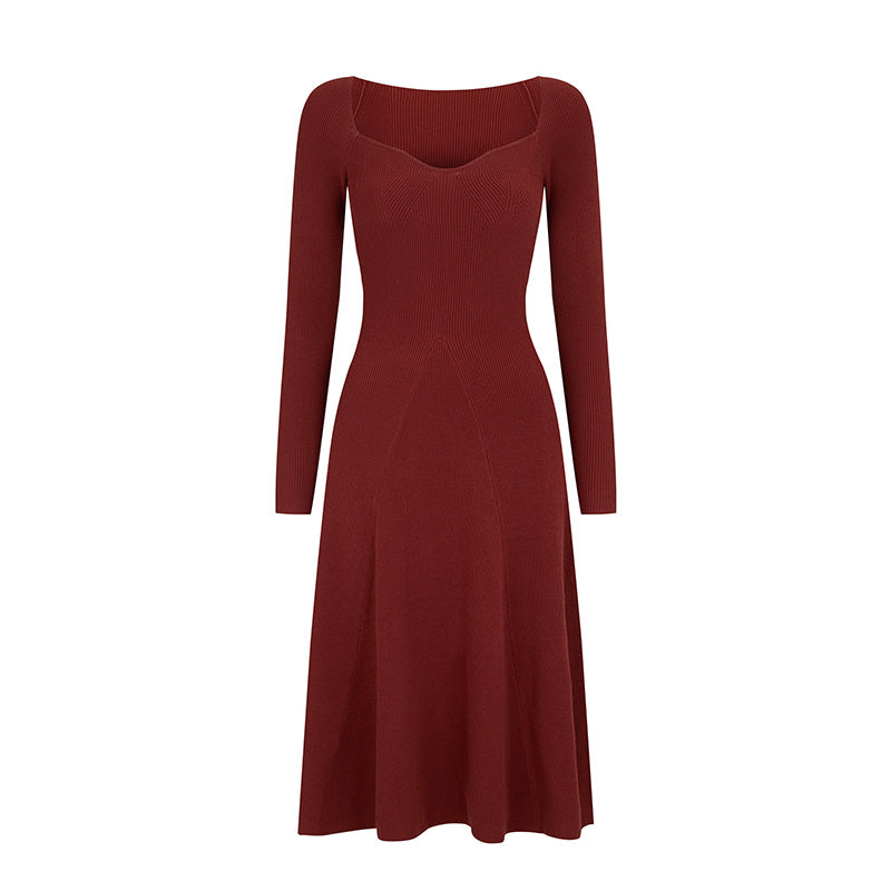 Lady's slim knit dress