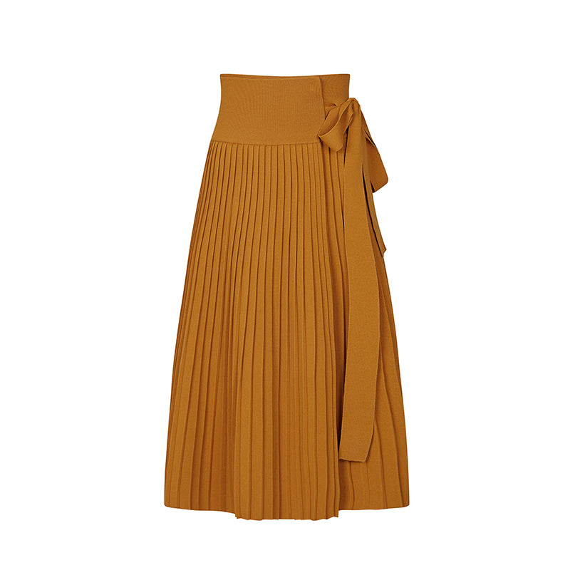 lady elegant pleated skirt