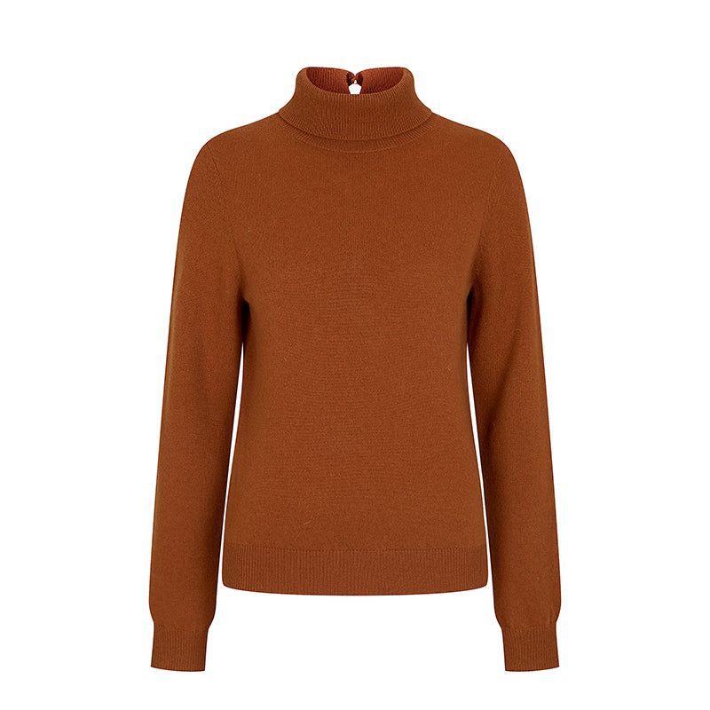 British high neck wool knit