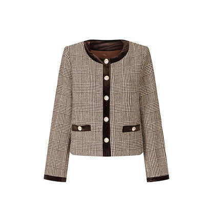 Lady's houndstooth retro jacket