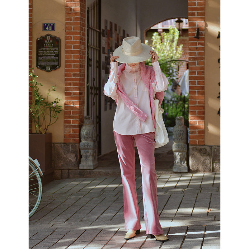 Western lady's embroidered simple shirt