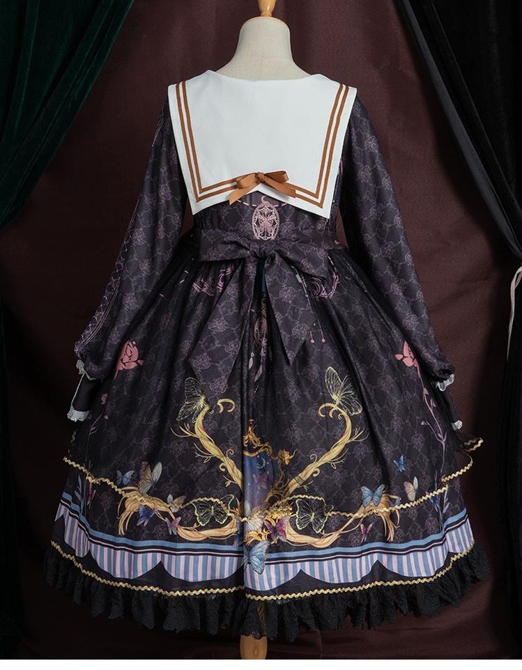 OCELOT - Classic Lolita OP Sailor Collar Elegant Lolita Dress