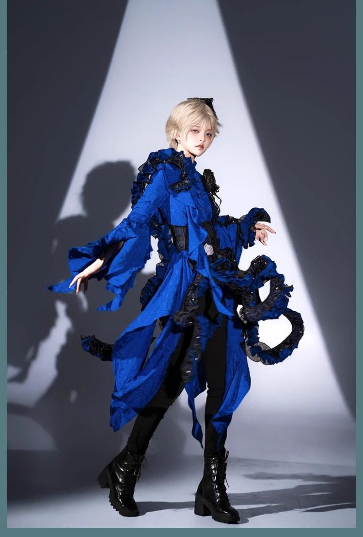 Camouflage Humanoid - Eerie Devour - Gothic Lolita Tentacle-like Petticoat and Short-Sleeved OP