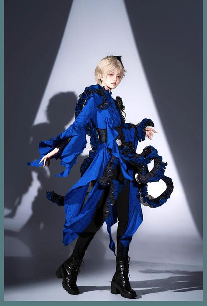 Camouflage Humanoid - Eerie Devour - Gothic Lolita Tentacle-like Petticoat and Short-Sleeved OP