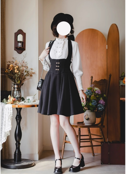 Forest Wardrobe - Vintage Lolita Fishbone Halter SK, Autumn Jacket