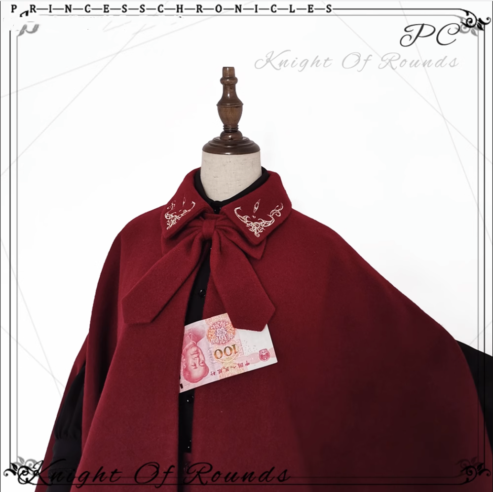 Princess Chronicles - Medieval Ouji Lolita Embroidered Cape